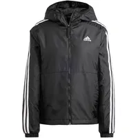 Adidas Damen Essentials 3-Stripes Insulated Hooded Jacket Jacke, Black, XXS