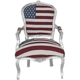 Barock Stuhl Union Jack Sessel Louis Seize Armlehnstuhl Antik Esszimmerstuhl