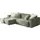 Candy Ecksofa Feincord 3-Sitzer Grün