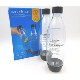 Sodastream Fuse PET-Flasche 2 x 1 l schwarz