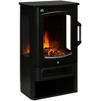 Homcom LED Elektrokamin mit Flammeneffekt 1000/2000W 44,5x32x74 cm