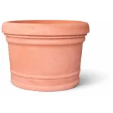HEM Living runder Pflanzkübel Sorrento wetterfest Kunststoff Terracotta Pflanzgefäß Pflanzentopf (Ø50 cm x 37 cm Höhe)