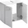 Saphir Waschbeckenunterschrank 2 Türen 60 x 53 x 33 cm Weiß Hochglanz