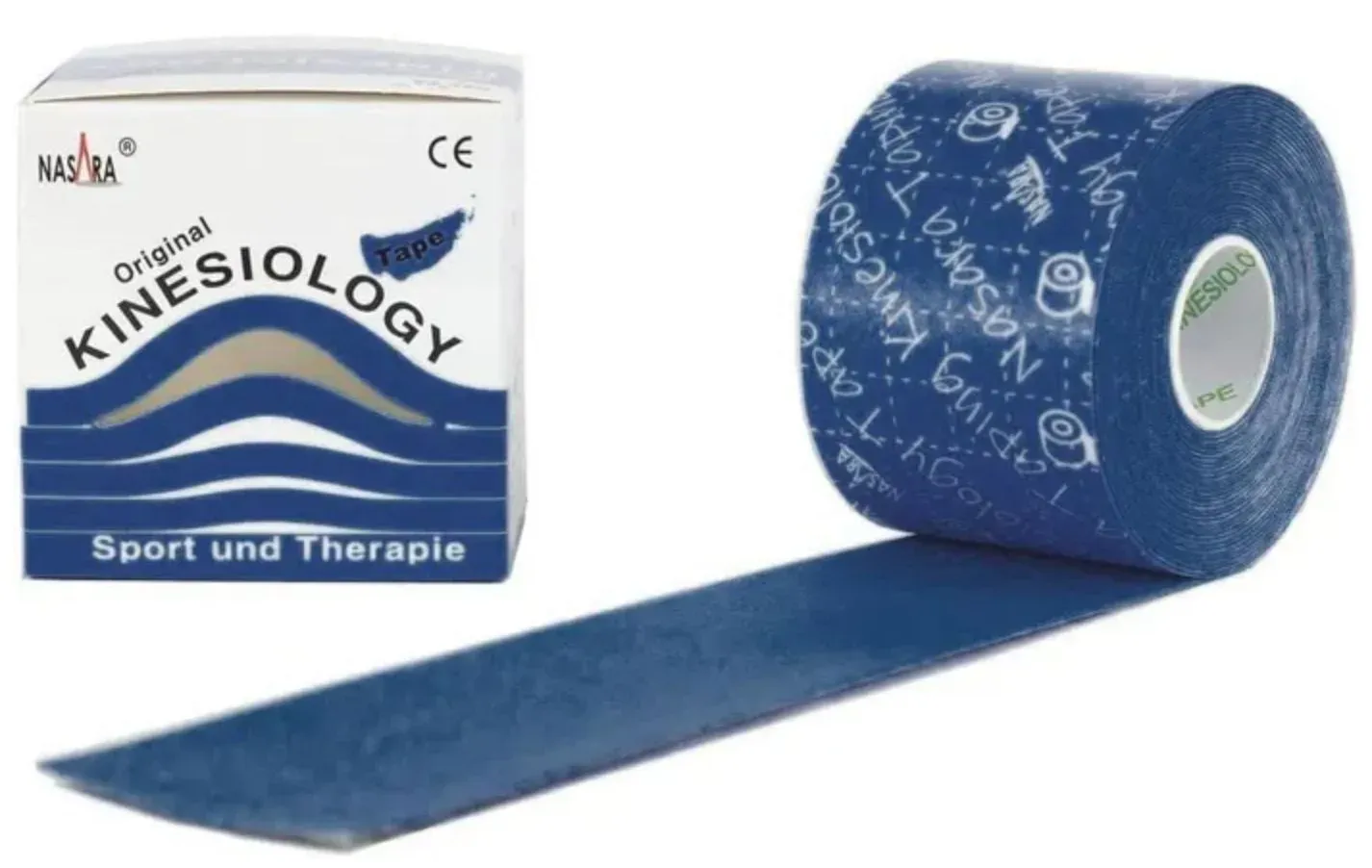 Nasara® Kinesiology-Tape classic 5 cm x m Rolle Dunkelblau 1 St