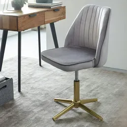 FineBuy Schreibtischstuhl 100 x 47 x 46 cm Grau