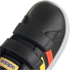 adidas Grand Court Hook and Loop Sneaker, Kinder A0QM - cblack/lucblu/cougrn 22