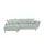 bobb Eckcouch Flachgewebe 3-Sitzer Beige