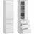 home collective Kleiderschrank 50 x 40 x 180 cm Weiß