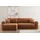 kaiser möbel Ecksofa mit Schlaffunktion L-förmiges Sofa,Capri Stoff Poso Ziegel Rechts