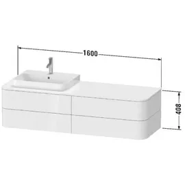 Duravit Waschtischunterschrank 4 Schubladen 160 x 40,8 x 55 cm Schwarz Matt