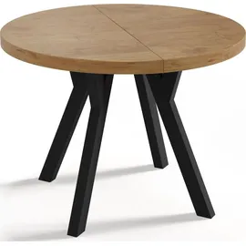 pphu meblokar karol wierczyski Designer Runder Ausziehbarer Esstisch 100 x 76 x 100 cm braun