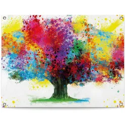 Reinders! Poster »Farbkleckse Baum« Reinders! Farbe Bild(er): bunt