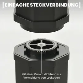 Outsunny Gartendusche schwarz 60 l