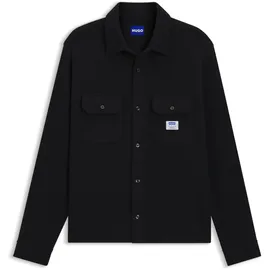 HUGO BOSS Oversized Freizeithemd in Waffel-Optik Modell 'EKYNONE', Black, XL