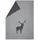 David Fussenegger Luca Hirsch Struktur Kuscheldecke 140 x 200 cm Grau/Silber