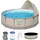 BESTWAY Steel Pro Max Frame Pool Set 396 x 107 cm beige inkl. Filterpumpe + Überdachung