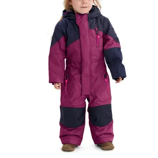 KILLTEC Schneeanzug Kinder Kesley Mini - Skioverall mit Kapuze - 10.000 mm Wassersäule - Skianzug für Jungen und Mädchen, pflaume, 122/128