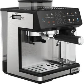 LUND Kaffeevollautomat mit Milchaufschäumer und Mahlwerk, 1350W