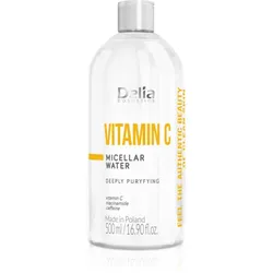 Delia Cosmetics Authentic Beauty Vitamin C reinigendes Mizellenwasser mit Vitamin C 500 ml