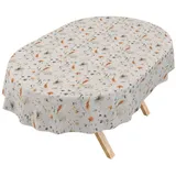 ANRO Tischdecke Wachstuch 3.0 abwaschbar Frühling Tischwäsche (Einzelstück 1-tlg), wasserabweisend PU-Beschichtet Floral Bunt Oval 220x140cm bunt Oval | 140 cm x 220 cm