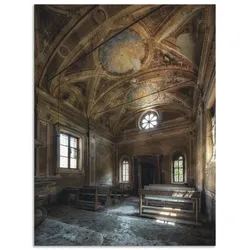 Wandbild ARTLAND "Lost Place Alte Kirche Architektur", braun (farbe bild(er): braun), B:45cm H:60cm, Bilder, als Alubild, Outdoorbild, Leinwandbild in verschied. Größen