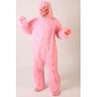 Gorillakostüm pinkes Kostüm Gorilla Tierkostüm rosa pink Affenkostüm King pinker Affe Affen Gorillas Kong Gr. M - L/bis 182 cm