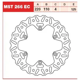 TRW Lucas MST266EC Bremsscheibe Starr Offroad