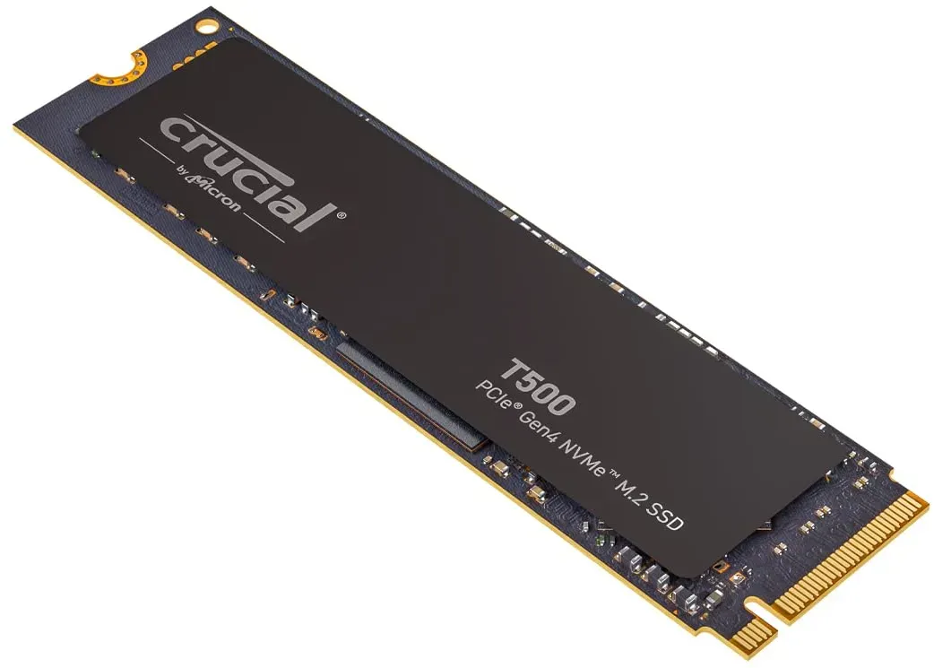 Crucial T500 SSD 2TB PCIe Gen4 NVMe M.2 Interne SSD, bis 7400MB/s, für Gaming und Programme, kompatibel mit Laptop und Desktop, Microsoft DirectStorage - CT2000T500SSD8