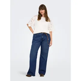ONLY CARMAKOMA Jeans mit weitem Bein in Dark Blue denim), | Gr.: W42/L32