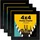 luxuskollektion Bilderrahmen Holzrahmen Acrylglas Schwarz 10x10 cm 4er Set