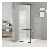 vidaXL Duschwand für begehbare Dusche 80 x 195 cm ESG-Glas schwarz