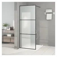 vidaXL Duschwand für begehbare Dusche 80 x 195 cm ESG-Glas schwarz