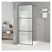 vidaXL Duschwand für begehbare Dusche 80 x 195 cm ESG-Glas schwarz