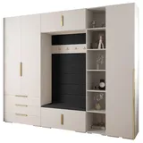 ABIKS MÖBEL Kompaktgarderobe INOVA 1 SATZ 11 Möbelset, Garderobe mit Kleiderstange und Regalen