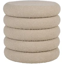 House Nordic Hocker Brooklyn Boucléstoff 40 x 40 x 40 cm Beige
