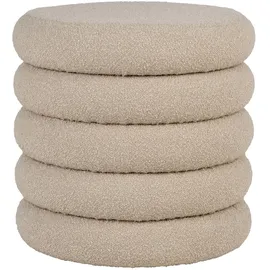 House Nordic Hocker Brooklyn Boucléstoff 40 x 40 x 40 cm Beige