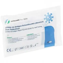 Safecare Laien 1er Nasal Test mit CE 1434 - Antigen Test Covid-19 - Einzelverpackung