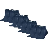 Puma Cushioned Quarter Socken 12er Pack Blau 39-42