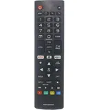 azurano Fernbedienung für LG AKB75095307, AGF76631064 für LG LED Smart TV - Direkttasten für Netflix & am (Gerätespezifische Fernbedienung, Infrarot), Fernbedienung, Schwarz