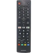 azurano Fernbedienung für LG AKB75095307, AGF76631064 für LG LED Smart TV - Direkttasten für Netflix & am (Gerätespezifische Fernbedienung, Infrarot), Fernbedienung, Schwarz