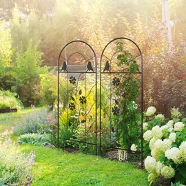 Outsunny Rankgitter 38 x 98 cm Schwarz