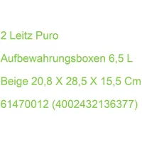 Leitz 2 LEITZ Puro Aufbewahrungsboxen 6,5 l beige 20,8