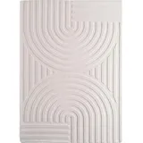 KADIMA DESIGN Teppich Kurzflor Waschbar LAVAREDO in Creme, im Boho-Stil, 160 x 230 cm