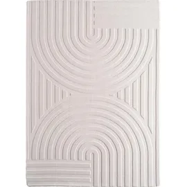 KADIMA DESIGN Teppich Kurzflor Waschbar LAVAREDO in Creme, im Boho-Stil, 160 x 230 cm
