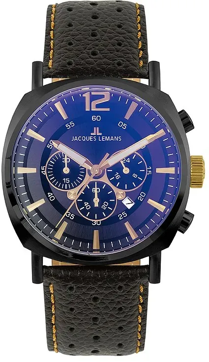 Jacques Lemans Chronograph Lugano 1-1645O - schwarz