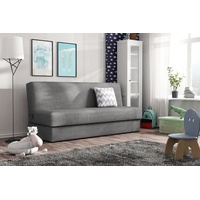 MIRJAN24 Schlafsofa Adela Mini, mit Schlaffunktion und Bettkasten, 3 Sitzer Sofa, Couch, Polstersofa grau