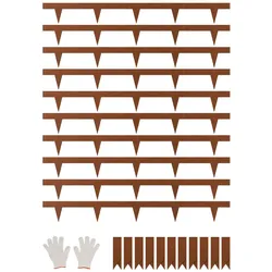 VEVOR Rasenkante 10er-Set Beeteinfassung Beetumrandung Metall 1016x114,3x1,5mm