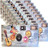 10X 1A PHOTO PORST Einwegkamera Edition Flower Power, Blumen und Schmetterling, mit Blitz, Batterien und Film (10er Pack, je 27 Aufnahmen)