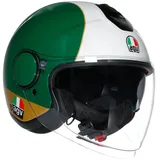 AGV Eteres Ago 1 Jethelm - Grün/Weiß/Rot/Gold / XS