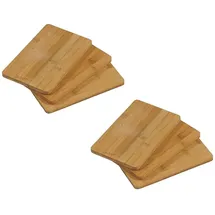 KESPER | Frühstücksbrettchen | 6er Pack | Bambusholz | Holz Schneidbrett für den täglichen Gebrauch | ideal zum servieren von Speisen